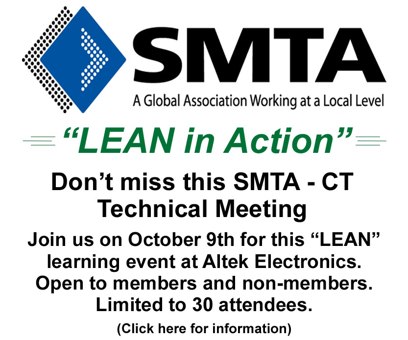 SMTA-CT Tech Session: Tour of Altek Electronics Inc. & presentation of LEAN initiatives